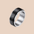 Mens Twist Magen David Ring - Black