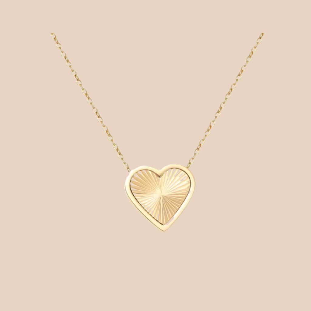 Amour Fluted Heart Necklace