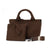 Woven Neoprene Mini Tote - Choc Brown