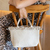 Woven Neoprene Mini Tote - Fringe Beige