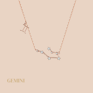 Gemini Star Sign Necklace – RoseGold & Black Pty Ltd